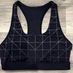 Fabletics Black Geometric Sports Bra XS Photo 0