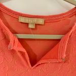 HOPE & HARLOW Vibrant Orange Coral Peach Textured Design Top XL Photo 2