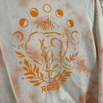 REEF Trunks Elephant Raglan Crew Sweater Tie Dye Peach Melba Small NWT Photo 2
