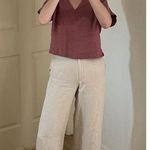 ANINE BING ANNIE BING Off-White Crepe Wide-Leg Lyra Trousers Pants Size 32 Photo 9