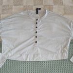 Vuori  Avalon Crop XS Henley Top Long Sleeve Light Grey Soft Button Lightweight Photo 0