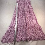 Salty Lemon Maxi Dress V‎ Neck Tiered Casual Summer Dress Purple White L Size L Photo 3