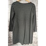 J. Jill Black‎ Grey Striped Long Sleeve TShirt Dress Cotton Women’s M Gray Size M Photo 2