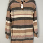American Eagle NWT  Outfitters Striped Waffle Knit Button Neck Sweater Dress XS Photo 0