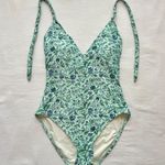 Loft Women’s  Blue/Green Floral One Piece Swim Suit - Size S Photo 0