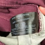 Gloria Vanderbilt | Amanda Jeans Tapered Maroon Cotton Spandex Womens 12PS Photo 5