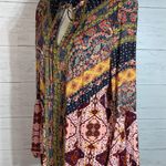 Umgee Womens blouse Multicolor Patchwork Flowy Long Sleeve Bell Boho S Photo 1