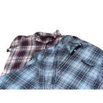 Lot of 2 Ambriele Women’s XL Lightweight Plaid Flannel Shirts Button Front READ Photo 1