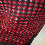 Jonathan Simkhai Sweater Red Black Eyelet Women's Designer Medium Photo 4