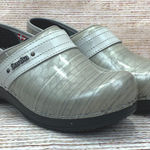 Sanita Gray Patent Leather Clogs Slip Resistant Nurse Shoes Size EU 37 US6.5 Gray Photo 0