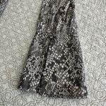 Free People Modern Muse Flowy Blouse Snakeskin Print Black Cream Oversize Size S Photo 7