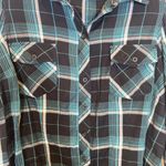 Torrid Plaid Cold Shoulder Long Sleeve Button Down Shirt EUC Sz 2X Cotton Photo 3