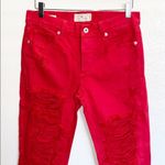 Lucky Brand  Red Distressed Sienna Boyfriend Jeans Photo 1