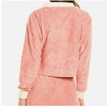 l*space L* Best Life Crop Pullover Half Zip TerryCloth Pink Ivory Top NEW Sz XS Photo 3