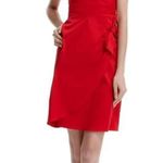 Nanette Lepore Glass Heart Side Tie Bow Sheath Red Dress Photo 14