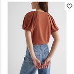 EXPRESS NWT Puff Sleeve Crew Neck Bodysuit Sz M Photo 3