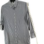 Baukjen Shirt Dress 6 Blue White Stripe Button Tie Belt Modern Nautical Preppy Photo 11