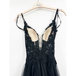 La Femme  Dress 29686 Black Illusion Tulle Lace Gown 00 Photo 4
