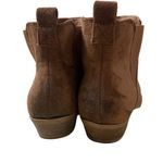 Very G The Buckle  Cognac Brown Ankle Chelsea Boots 8US Medium Women’s Soft Suede Photo 6
