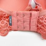 Aerie  Womens 32D Real Good Underwire‎ Bra Coral Pink Lace Molded Cups Push Up Photo 5