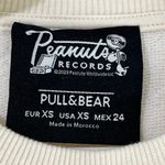 Pull & Bear  Peanuts Records Collab Cropped Crew Neck Sweater Cream Rare Size XS Photo 6