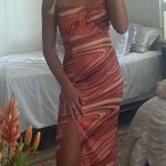 Marble Orange Dress Photo 1