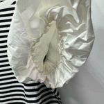 Mittoshop NEW Black & White Striped 100% Cotton Balloon Bubble Sleeve Top Size L Photo 6