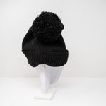 Kate Spade NEW Have A Nice Day Graphic Print Beanie Pom Pom Hat Black White Photo 2