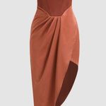 Cider Strapless Rust Dress Photo 0