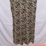 Lush Clothing Lush Leopard Print Sleeveless Ruffle Trim Ankle Cropped Jumpsuit size large Photo 3