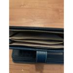 Women's Faux Leather Long Wallet Card Holder Purse Clutch RFID Blocking Blue Photo 6