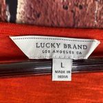 Lucky Brand Cutout Illusion Peasant Blouse Orange Photo 12