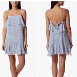 Avec Les Filles NWT  Dylan Slip Mini Sleeveless Dress Womens Size L Blue Chiffon Photo 1
