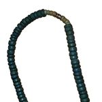 Wood & Beach Shell Long Blue & Brown Women’s Vintage statement Necklace Black Photo 4