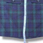 Loft  Plaid Button Trim Shift Skirt Navy and Green Photo 8