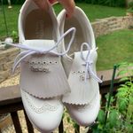 FootJoy White Leather Fringe Brogues Size 10 Photo 7