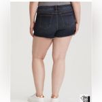 Torrid Dark Wash Distressed Ripped Vintage Stretch Skinny Short Shorts #Pk Photo 2