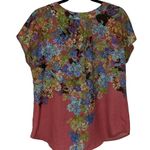 Glam Floral Print Top - Size M - EUC Photo 4