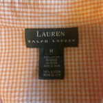 Ralph Lauren Coral Peach Gingham ButtonShort Sleeve Shirt Pants Set Size M /12 Photo 3