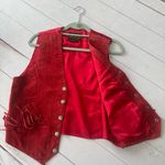 Scullly Red Genuine Leather Fringe Vest Coachella, Cowgirl, Rodeo Women’s 10 Photo 5