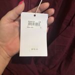 Gal Meets Glam  Luella Ruched-Shoulder Crop‎ Jumpsuit Burgundy  12 Wide Leg NWT Photo 7