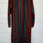 Tey Art Women’s Small Alpaca Blend Long Duster Cardigan Sweater Photo 0