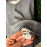 Pact  Gray V-Neck Organic Cotton Cropped Crewneck Sz Large Photo 3