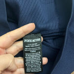 Victoria's Secret PINK Active Ribbed Seamless V-Waist High-Rise Leggings Navy Blue Photo 1