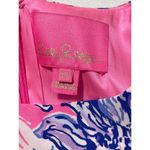 Lilly Pulitzer Marla Romper Sun Drenched Pink Tropics Ruffle Hem Crepe Size 00 Photo 2