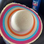 Addie New  & Tate Colorful Straw Packable Sun Hat Photo 0
