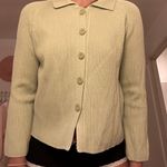 Sigrid Olsen vintage ribbed green cardigan  Photo 2