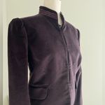 Kenar Burgundy Velvet Military Style Photo 1