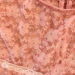Rue 21 Lace Nylon Peach Top Cap Sleeve Womens S Shirt New Flirty Feminine Photo 9