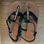 Tory Burch Suede T Strap Logo Bar Thong Sandal size 8 Photo 6